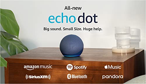 Amazon Echo Dot (newest model), Vibrant sounding Alexa speaker, Great for bedrooms, dining rooms and offices, Glacier White