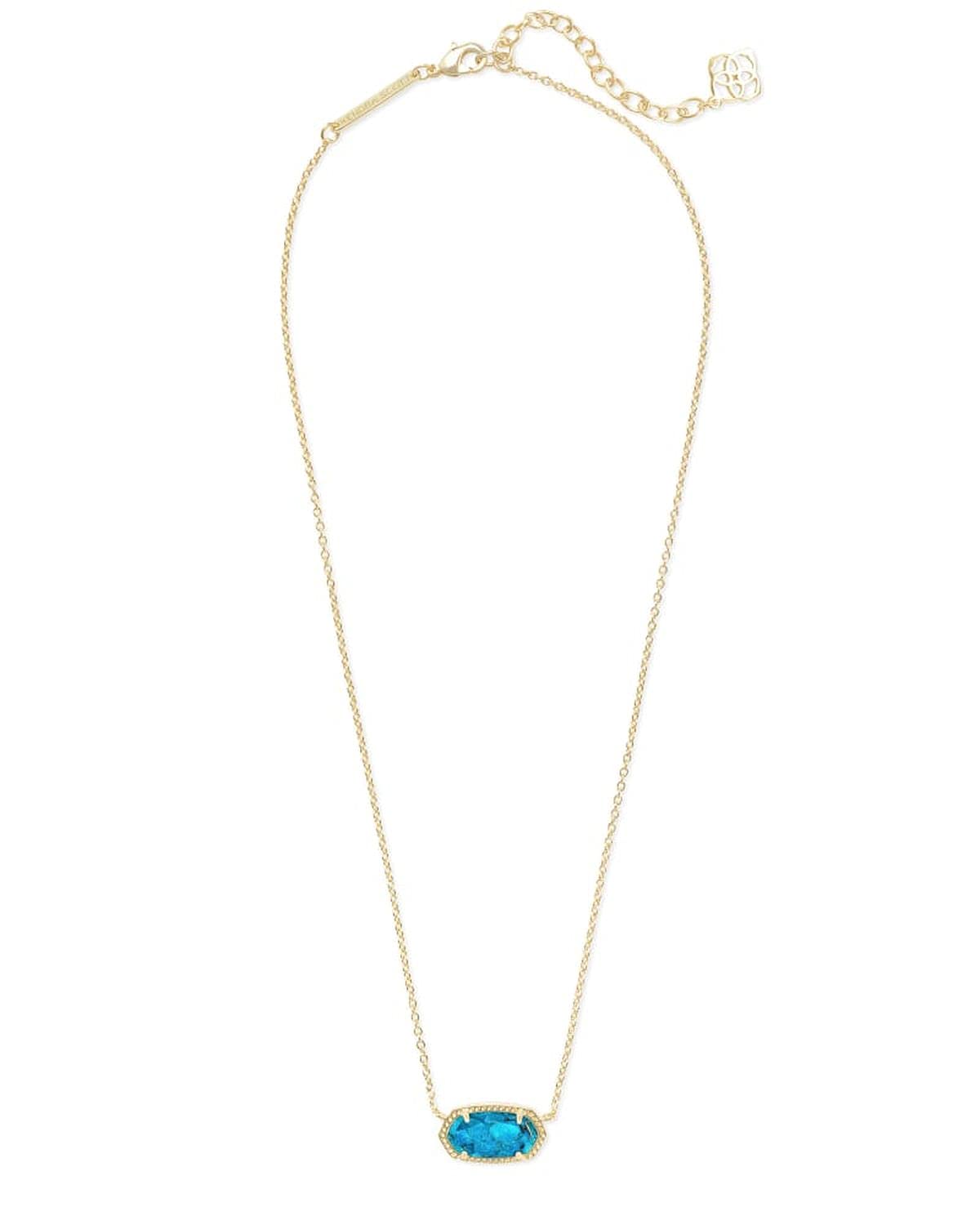 Kendra Scott Elisa Pendant Necklace for Women, Fashion Jewelry, 14k Gold-Plated