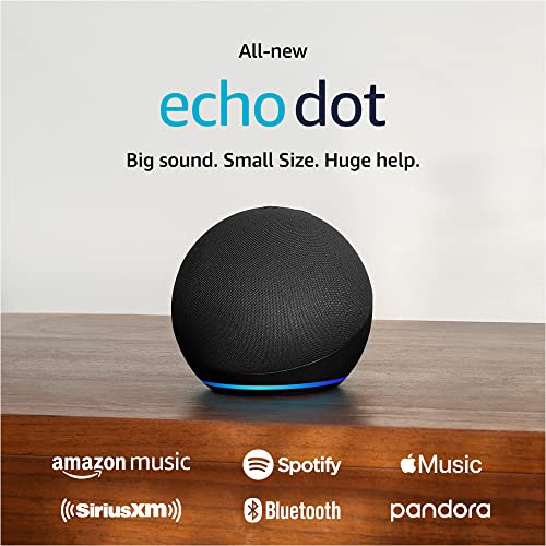 Amazon Echo Dot (newest model), Vibrant sounding Alexa speaker, Great for bedrooms, dining rooms and offices, Glacier White