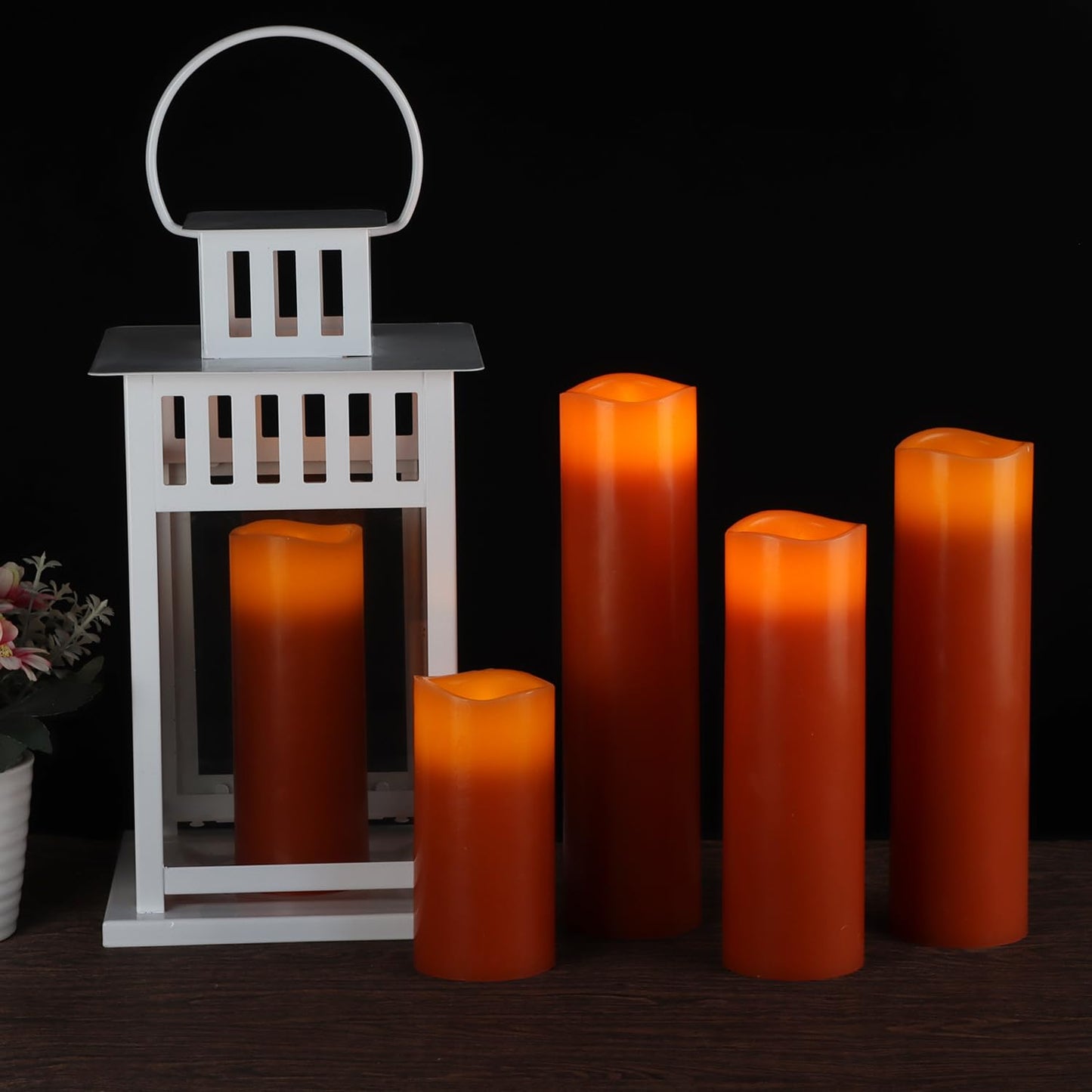 Vinkor Flameless Candles Battery Operated Candles Real Wax Pillar LED Candles with 10-Key Remote and Cycling 24 Hours Timer (Ivory 4" 5" 6" 7" 8" 9")