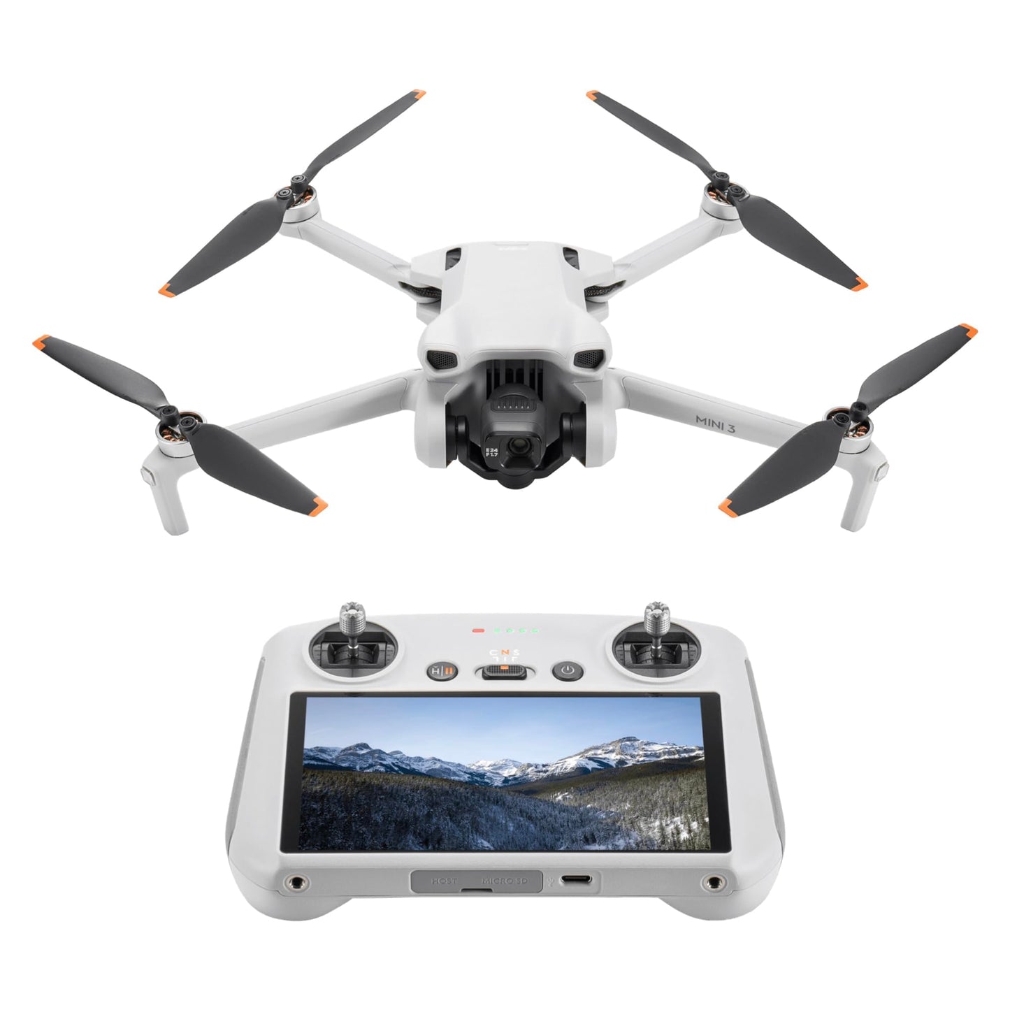 DJI Mini 3 Fly More Combo (DJI RC), Drones with Camera for Adults 4K, 3 Batteries for 114-min Flight Time, Vertical Shooting, 32800ft (10km) Video Transmission, Lightweight Mini Drone for Beginners