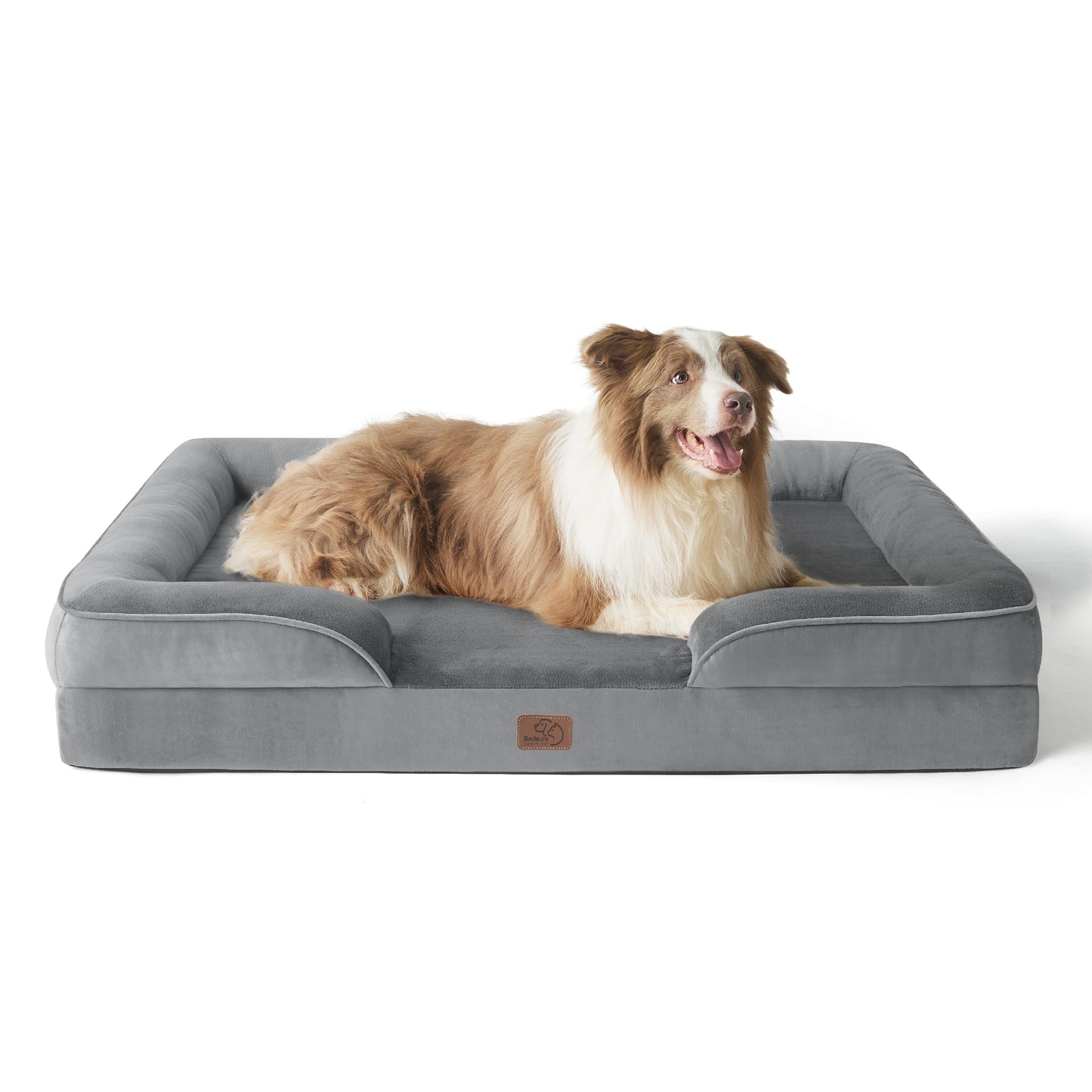 Bedsure Orthopedic Dog Bed for Extra Large Dogs - XL Washable Dog Sofa Beds Large, Supportive Foam Pet Couch Bed with Removable Washable Cover, Waterproof Lining and Nonskid Bottom, Grey