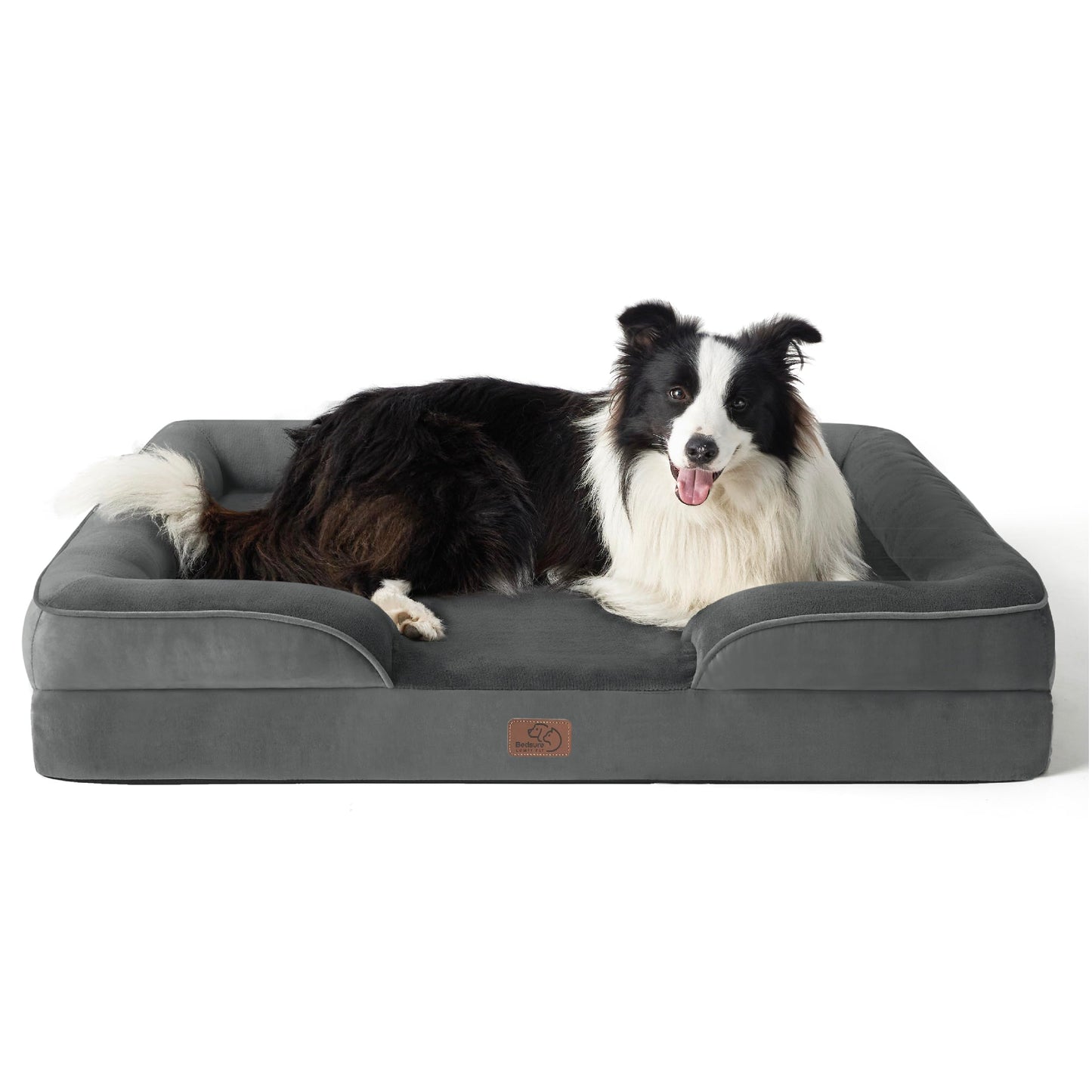 Bedsure Orthopedic Dog Bed for Extra Large Dogs - XL Washable Dog Sofa Beds Large, Supportive Foam Pet Couch Bed with Removable Washable Cover, Waterproof Lining and Nonskid Bottom, Grey