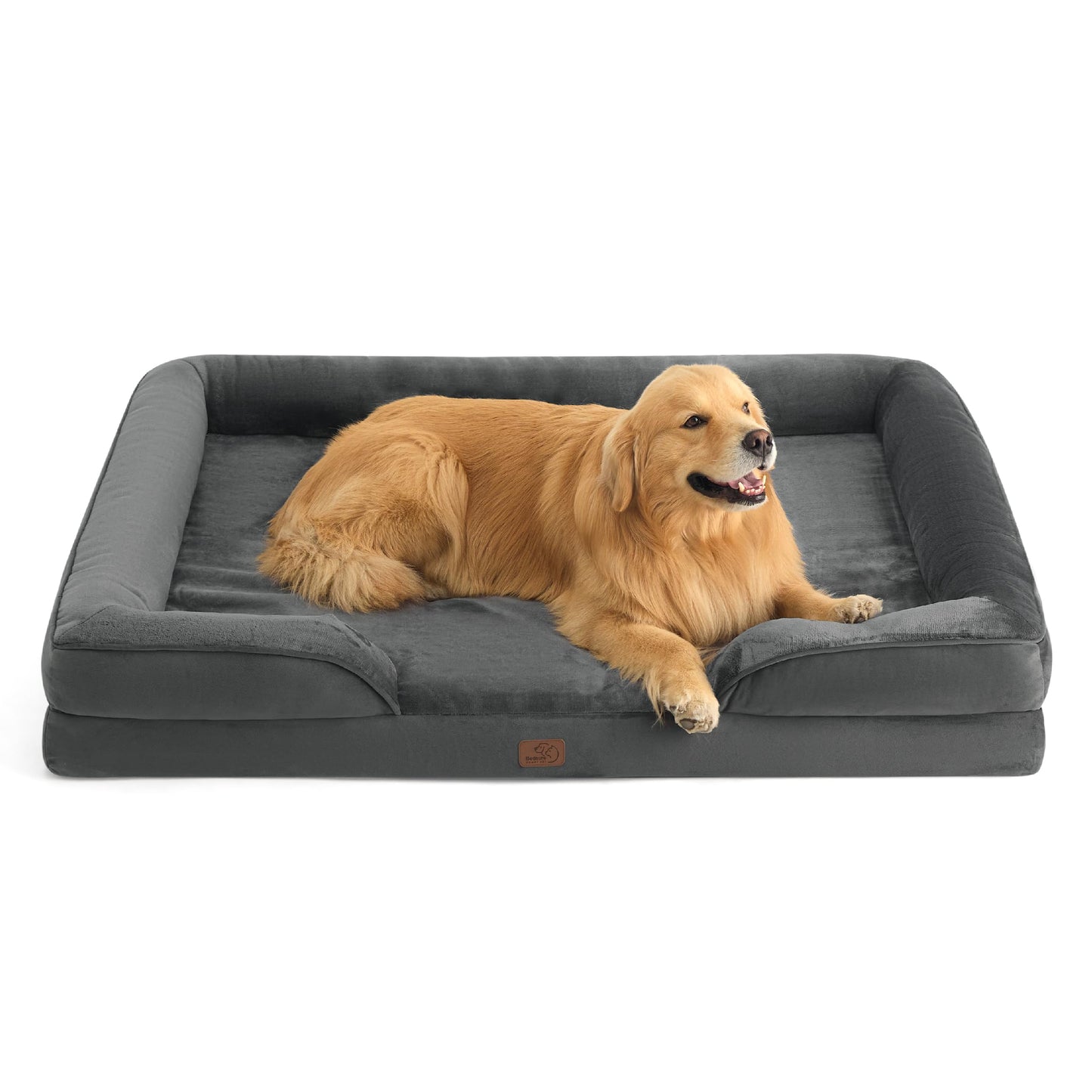 Bedsure Orthopedic Dog Bed for Extra Large Dogs - XL Washable Dog Sofa Beds Large, Supportive Foam Pet Couch Bed with Removable Washable Cover, Waterproof Lining and Nonskid Bottom, Grey