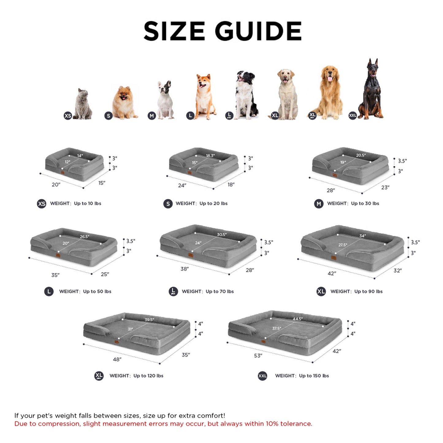 Bedsure Orthopedic Dog Bed for Extra Large Dogs - XL Washable Dog Sofa Beds Large, Supportive Foam Pet Couch Bed with Removable Washable Cover, Waterproof Lining and Nonskid Bottom, Grey