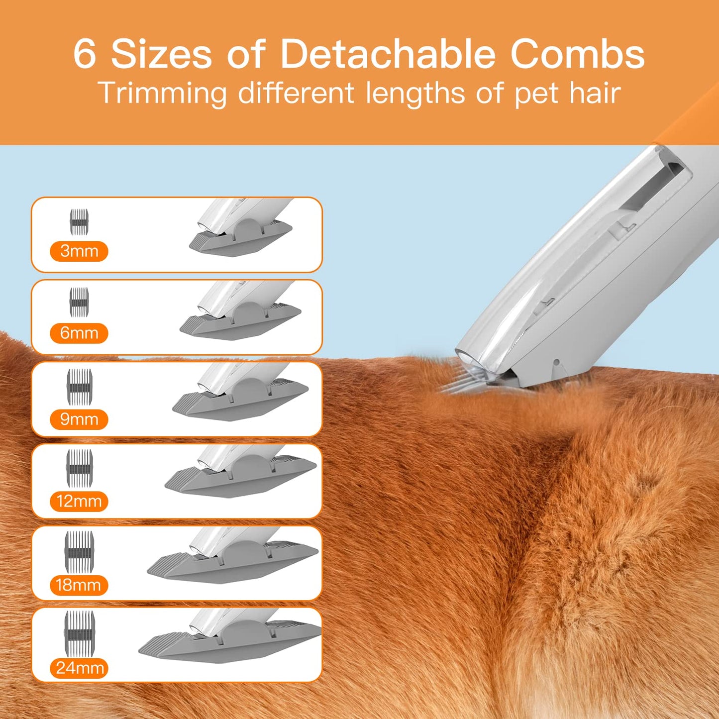 AIRROBO Dog Grooming Vacuum, Dog Grooming Kit,12000Pa Strong Pet Grooming Vacuum for Dogs, 2L Large Capacity Dog Vacuum for Shedding Grooming Hair, Dog Hair Vacuum, 5 Pet Grooming Tools, Quiet,PG100