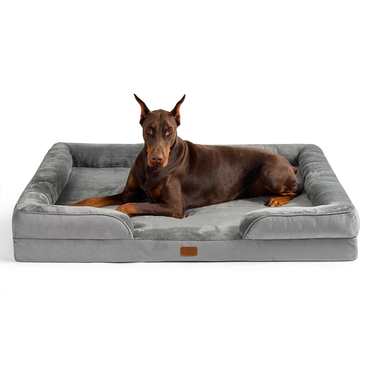 Bedsure Orthopedic Dog Bed for Extra Large Dogs - XL Washable Dog Sofa Beds Large, Supportive Foam Pet Couch Bed with Removable Washable Cover, Waterproof Lining and Nonskid Bottom, Grey