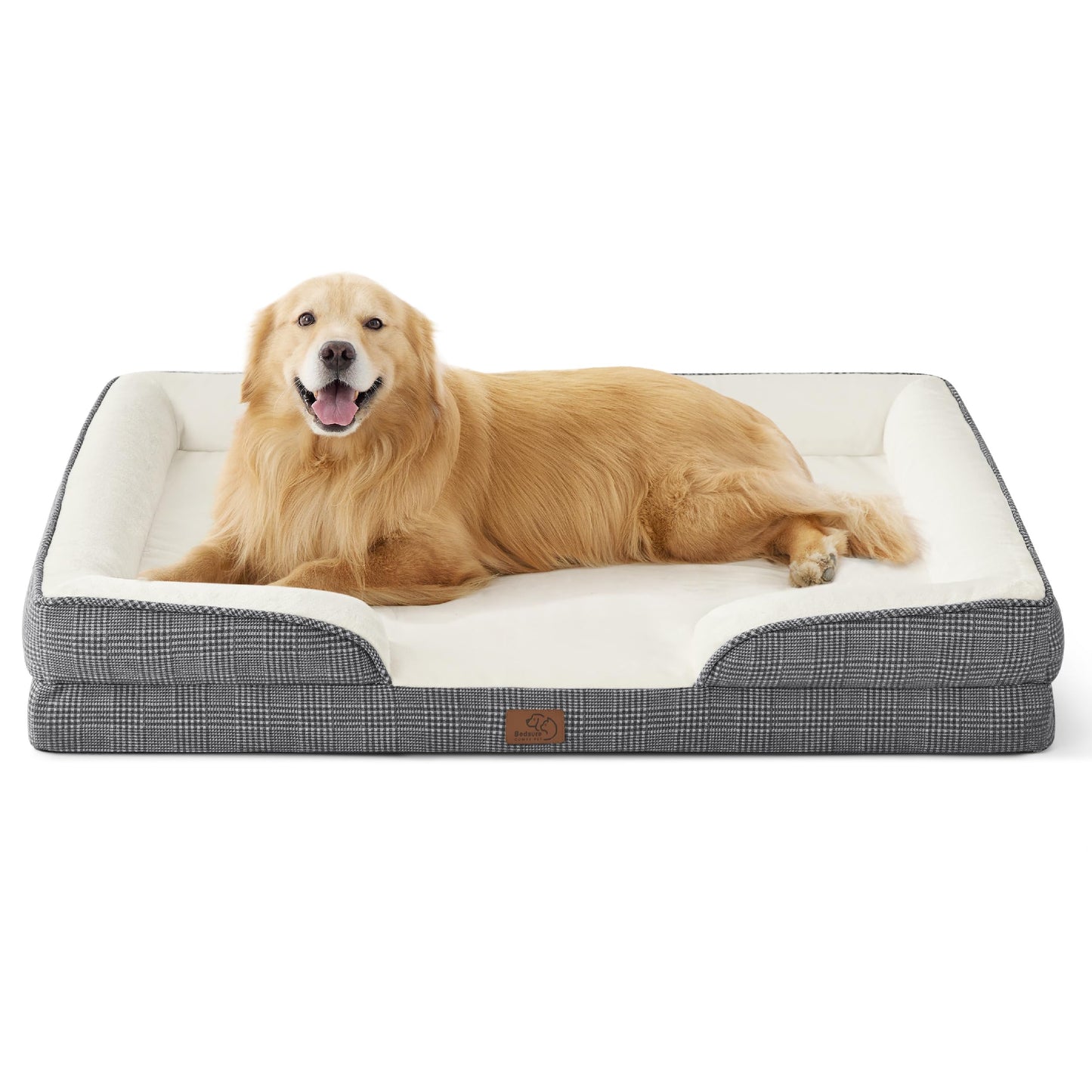 Bedsure Orthopedic Dog Bed for Extra Large Dogs - XL Washable Dog Sofa Beds Large, Supportive Foam Pet Couch Bed with Removable Washable Cover, Waterproof Lining and Nonskid Bottom, Grey