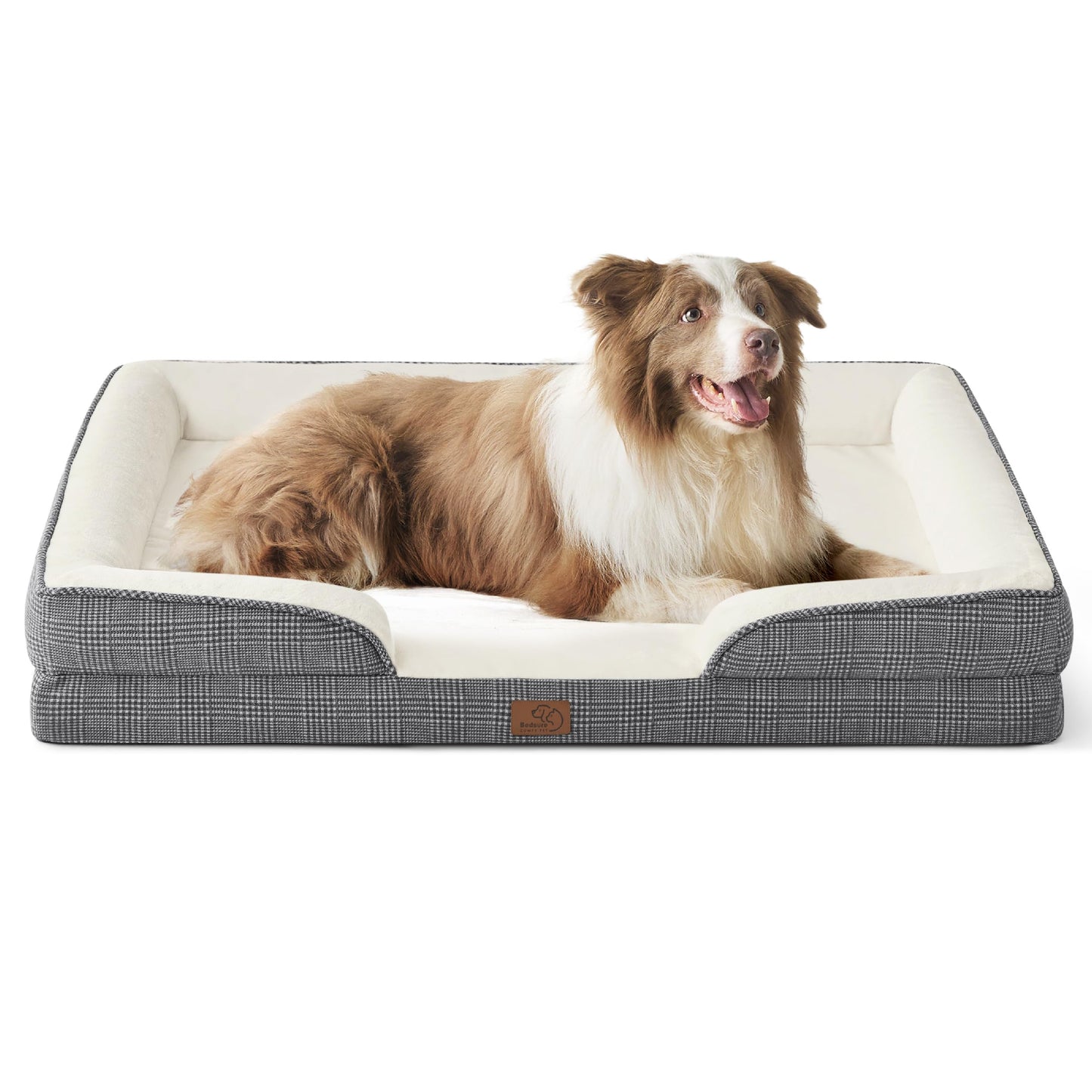 Bedsure Orthopedic Dog Bed for Extra Large Dogs - XL Washable Dog Sofa Beds Large, Supportive Foam Pet Couch Bed with Removable Washable Cover, Waterproof Lining and Nonskid Bottom, Grey