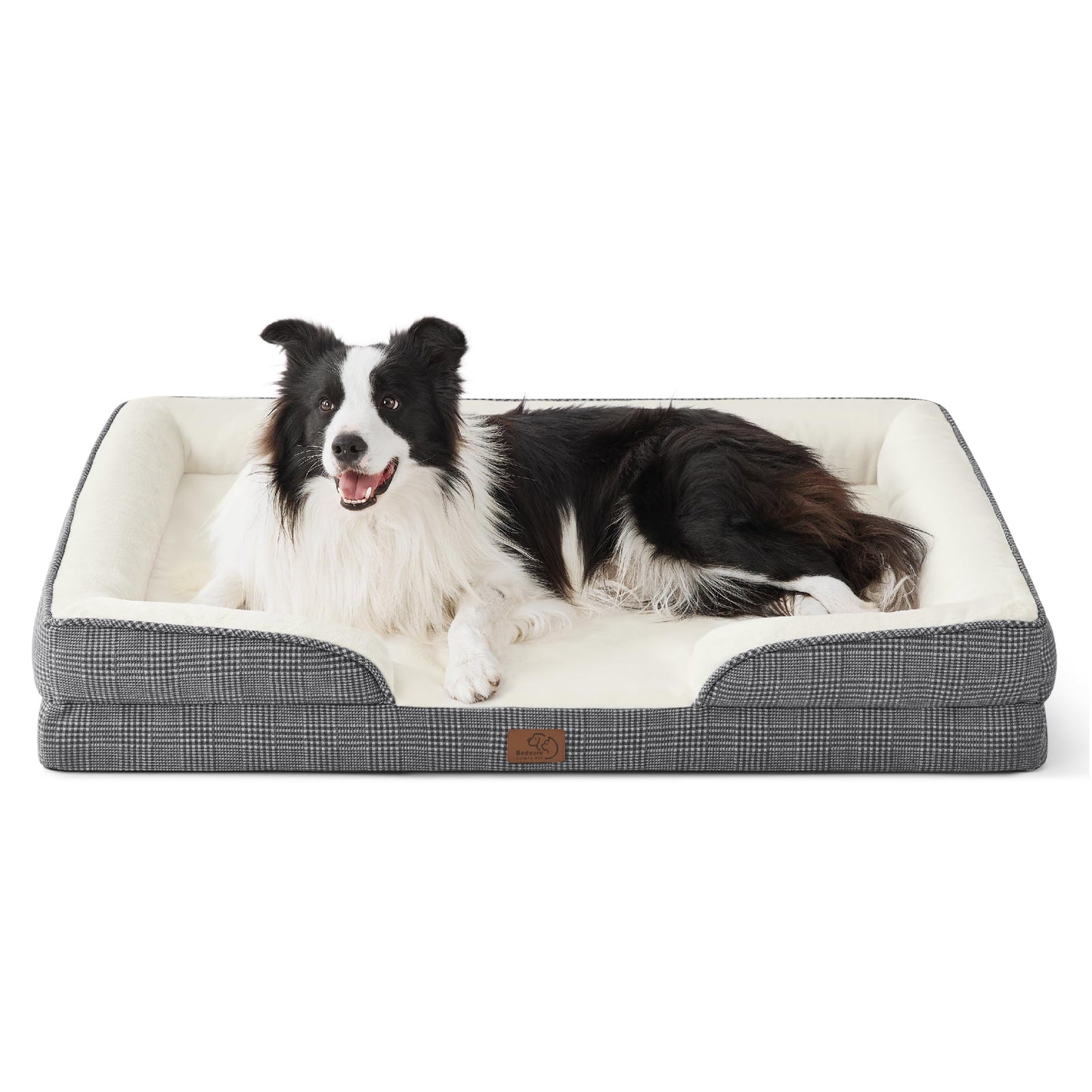 Bedsure Orthopedic Dog Bed for Extra Large Dogs - XL Washable Dog Sofa Beds Large, Supportive Foam Pet Couch Bed with Removable Washable Cover, Waterproof Lining and Nonskid Bottom, Grey