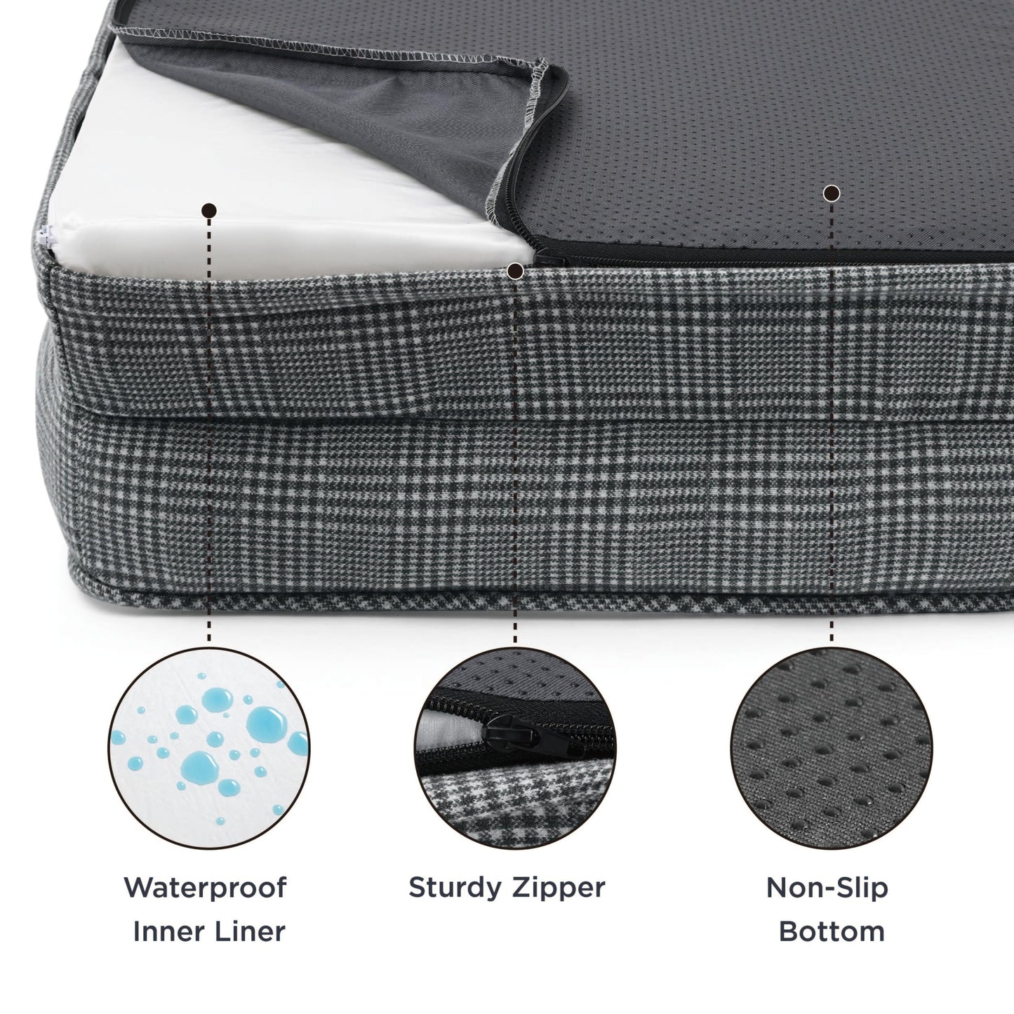 Bedsure Orthopedic Dog Bed for Extra Large Dogs - XL Washable Dog Sofa Beds Large, Supportive Foam Pet Couch Bed with Removable Washable Cover, Waterproof Lining and Nonskid Bottom, Grey